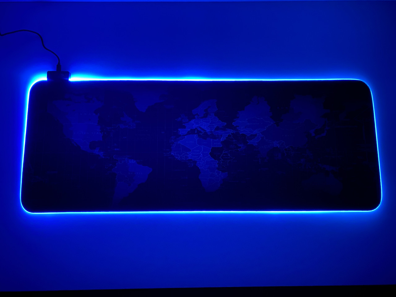 Килимок для миші з підсвіткою Мапа світу RGB RS-01 (30*80см), фото 1