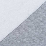 Тканина футер тринитка з начосом для костюмів спортивного одягу футболок сіра меланж, фото 3