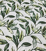 Ткан для штор римских штор скатерти зеленые листья