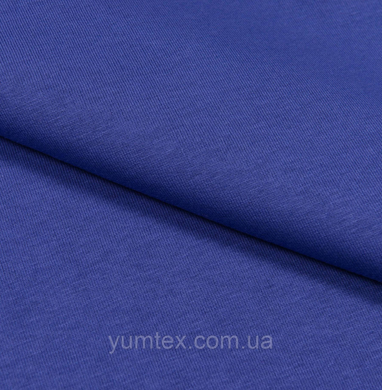 Тканина футер тринитка з начосом для костюмів спортивного одягу футболок синя електрик