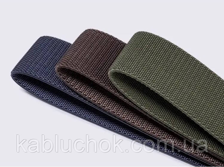 Стропа еластична 38мм для сумок рюкзаків та ременів колір коричневий, фото 1