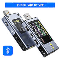 USB тестер FNIRSI FNB58 синій з Bluetooth PD QC тригер протоколів швидкої зарядки тестер ємності