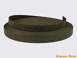 Стропа еластична 38мм для сумок рюкзаків та ременів колір хакі