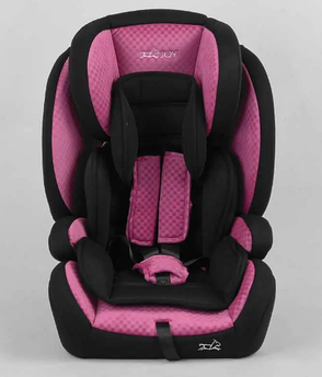 Дитяче автокрісло система ISOFIX JOY 10866 універсальне, група 1/2/3, вага дитини від 9-36 кг, чорно-рожеве, фото 3