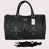 Классическая дорожная сумка саквояж цвет черный размер 48х33х20 см.
