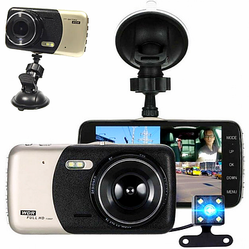 Відеореєстратор із камерою заднього виду DVR CT 503 1080P / Автореєстратор із двома камерами / Реєстратор