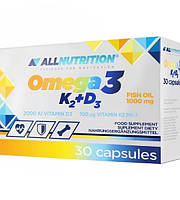 Омега 3 витамин К2 Д3 Omega 3 K2+D3 Allnutrition 30 капсул