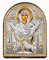 Икона Покрова Пресвятой Богородицы 8,3х10,4см арочной формы без рамки на дереве (EP3-192XG/P)
