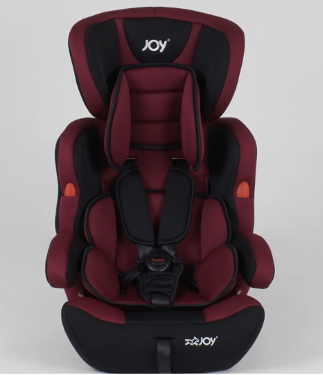 Дитяче автокрісло з бустером JOY NB-8555 універсальне, група 1/2/3, вага дитини від 9-36 кг, бордовий