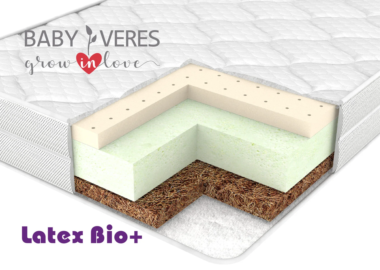 Матрац двосторонній Baby Veres Latex bio+ 120*60*10