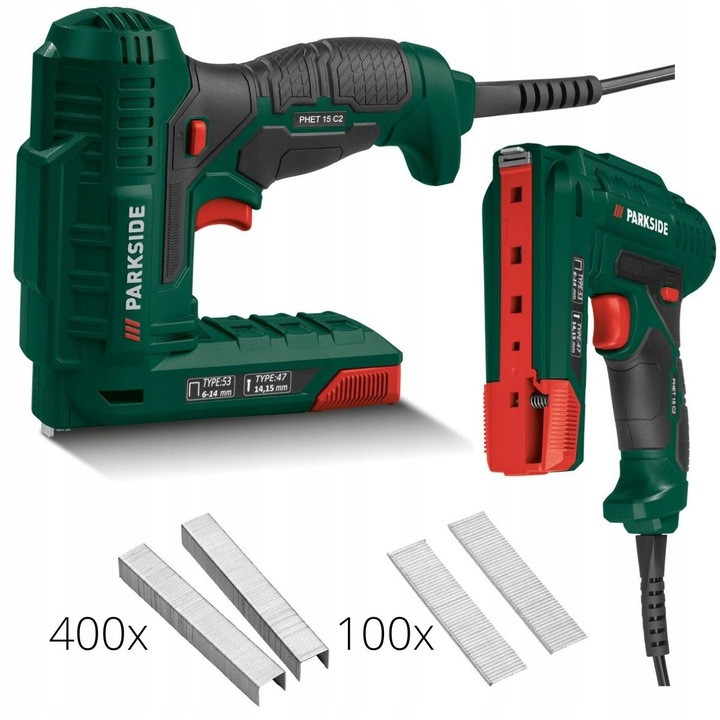 Електричний степлер Parkside PHET 15 C2 зі скобами з цвяхами з Німеччини, фото 1