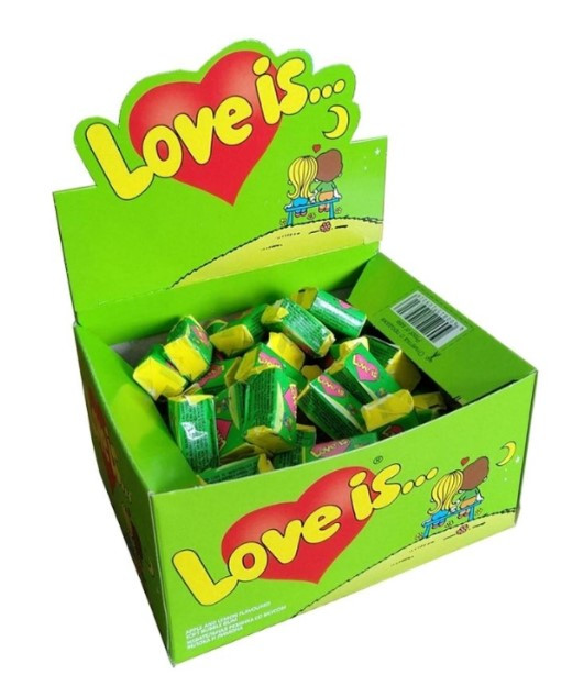 Love is Лав із упаковка жувальної гумки Яблуко-лимон жувальна гумка 420г жувальна жуйка блок 100 шт