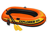 Двухместная надувная лодка Intex 58332 Explorer 300 Set (211х117х41 см) ручной насос 0.9л, весла 2 шт