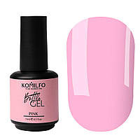 Komilfo Bottle Gel Pink, 15 мл, с кисточкой