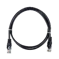 Патч-корд UTP, 1 м, кат. 5e, чорний Kingda Kingda PAUT3100-BK