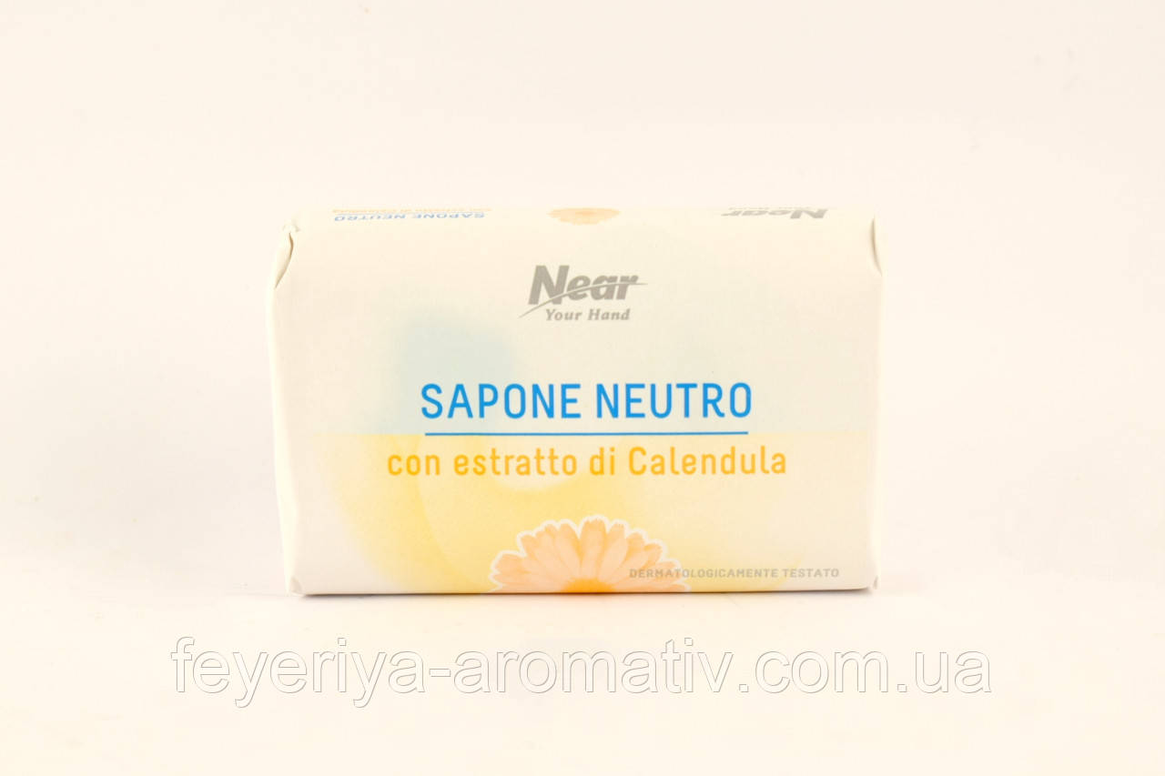 Туалетне мило з екстрактом календули Near Sapone Neutro con estratto ds Calendula 125 г Італія