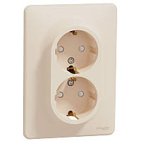 Подвійна розетка Schneider Electric Sedna Design бежевий (SDD312221)