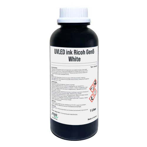 УФ чорнило UVLED PRO INK™ для Ricoh Gen5 WHITE 1000г
