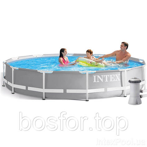 Басейн каркасний наземний басейн Intex 26712 Premium (366х76 см) Інтекс з фільтром у комплекті, фото 1