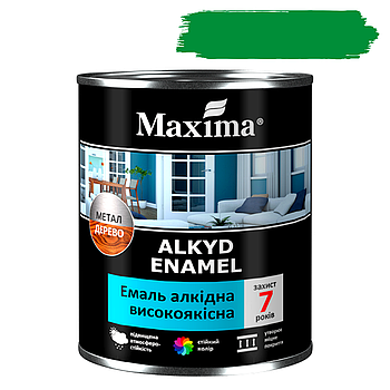 Емаль алкідна високоякісна Maxima яскраво зелена 2.3кг