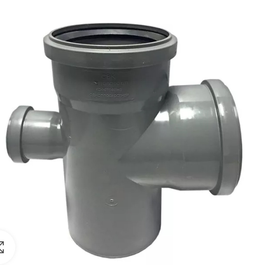 Хрестовина сіра прохідна 110/110/50/90*, фото 1