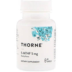 Метафолін 5-MTHF Thorne Research 5 мг 60 капсул (4611)