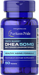 Дегідроепіандростерон Puritans Pride 50 мг 50 таблеток (31109)