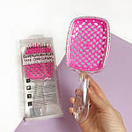 Гребінець для волосся Superbrush Plus Hollow Comb, прозорий/рожевий, фото 4