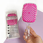 Гребінець для волосся Superbrush Plus Hollow Comb, прозорий/рожевий, фото 2