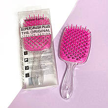 Гребінець для волосся Superbrush Plus Hollow Comb, прозорий/рожевий