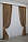 Комплект (2шт. 1х2,7м.) штор із тканини блекаут, колекція Bruno XO", Туреччина. Колір темно-бежевий. Код 1120ш 31-417, фото 3