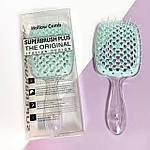 Гребінець для волосся Superbrush Plus Hollow Comb, прозорий/м'ятний, фото 6