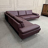 Кутовий шкіряний не розкладний диван Німеччина, фото 5