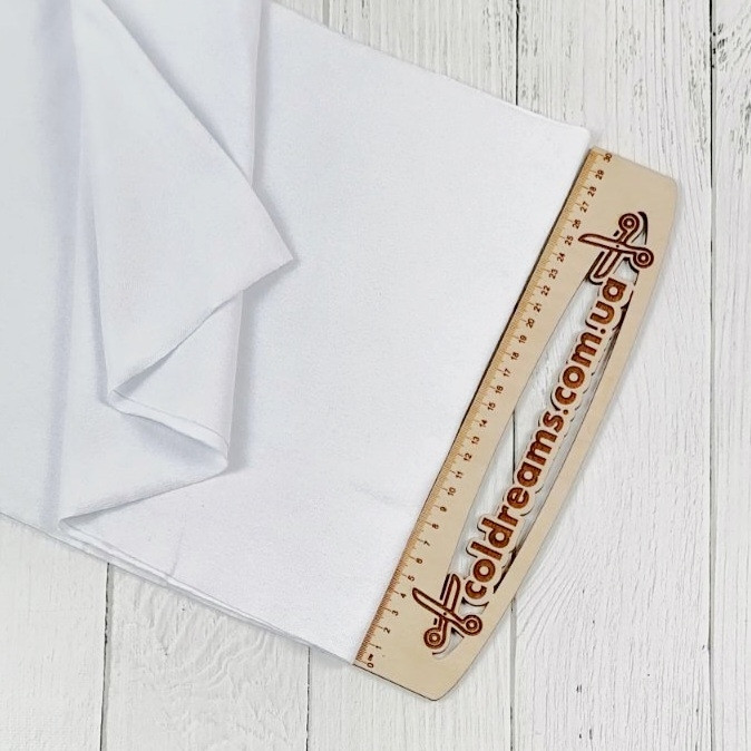 Трикотаж рибана Біла, ширина 160 см.