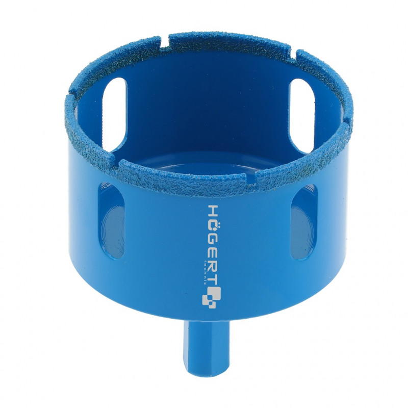 Коронка алмазна для керамічної плитки і каменю, шестигранний хвостовик HOEGERT 73 (HT7D373)