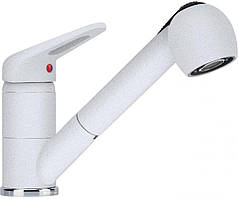 Franke Змішувач для кухні Novara Plus, довж.виливу - 240мм, витяжний, 1важіль, білий