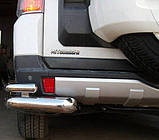 Захист на бампер-кути подвійні з неіржавкої сталі на Mitsubishi Padjero Wagon 4, фото 3
