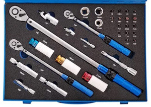 Набір динамометричних ключів 32 предмети 1/4"/3/8"/1/2" (від 5 Нм до 220 Нм) ShiningBerg 11802626
