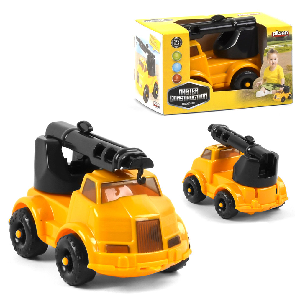Дитяча машинка спецтехніка Автокран Pilsan (рухома платформа) 06-528, фото 1