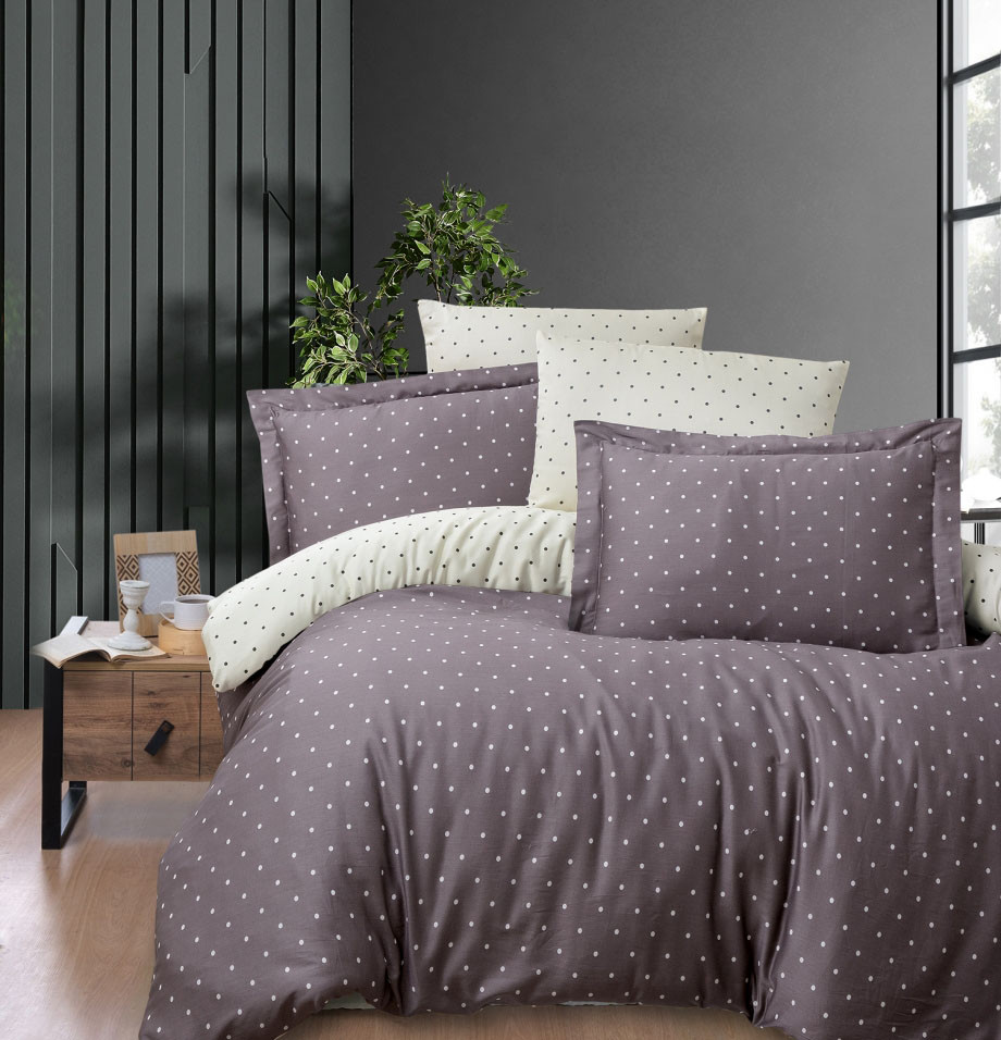 Постільна  білизна First Choice Cotton Satin 200 х 220 см Point Lilac