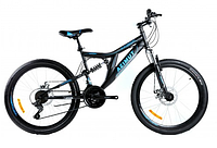 Горный велосипед для подростков Azimut Blackmaunt 24"-16" двухподвесный