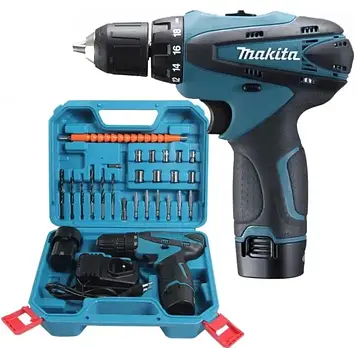 Акумуляторний шурупокрут 12 V з набором Makita DF330DWE, набір біт, фото 3