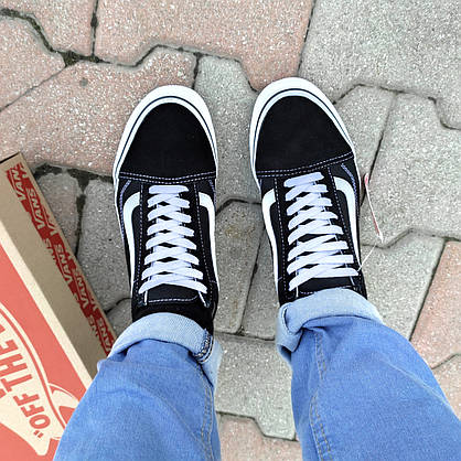Vans Old Skool Black/White кеди кросівки чорно-білі унісекс 41- 44,5 р 2025, фото 4
