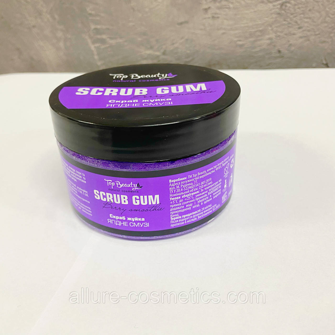 Скраб жуйка Top beauty Scrub Gum berry Smoothie Ягідне Смузі 350г