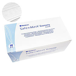 Маски з петлями для вух Medicom SAFE+MASK Economy 50 шт, (білі)