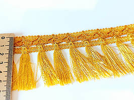 Бахрома декоративна золота люрекс 6см. ажурним краєм