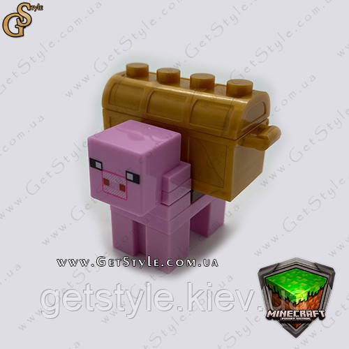 Конструктор фігурка Свинка Майнкрафт Pig Minecraft 3.5 см