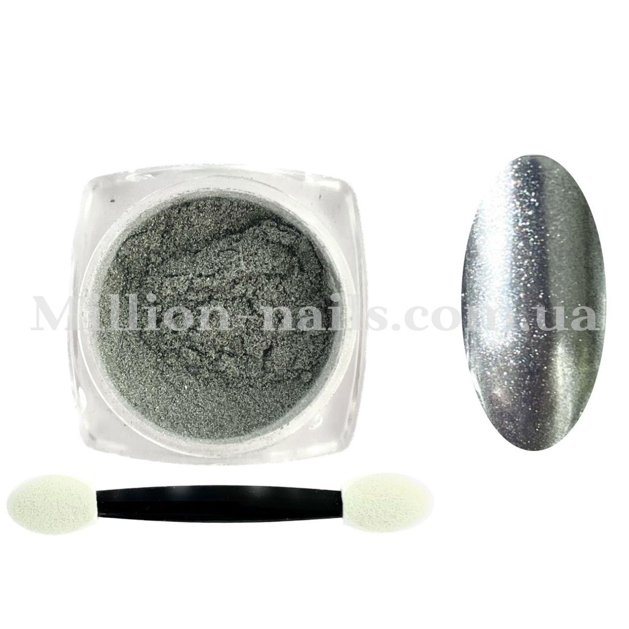 Новинка! Втирка для дизайну нігтів з мікроблискітками(срібло)