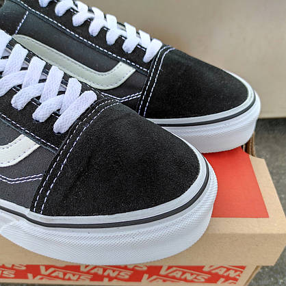 Чоловічі кеди Vans Old Skool чорно-білі демісезон жіночі унісекс, фото 5