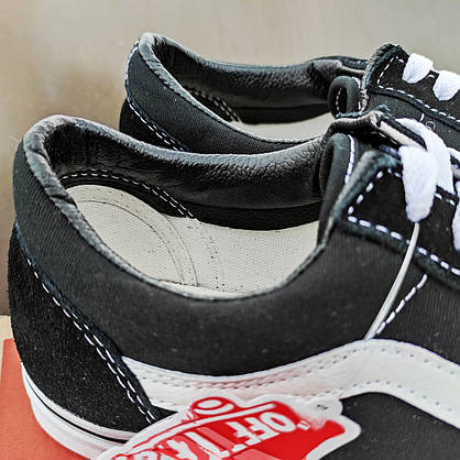 Чоловічі кеди Vans Old Skool чорно-білі демісезон жіночі унісекс, фото 3